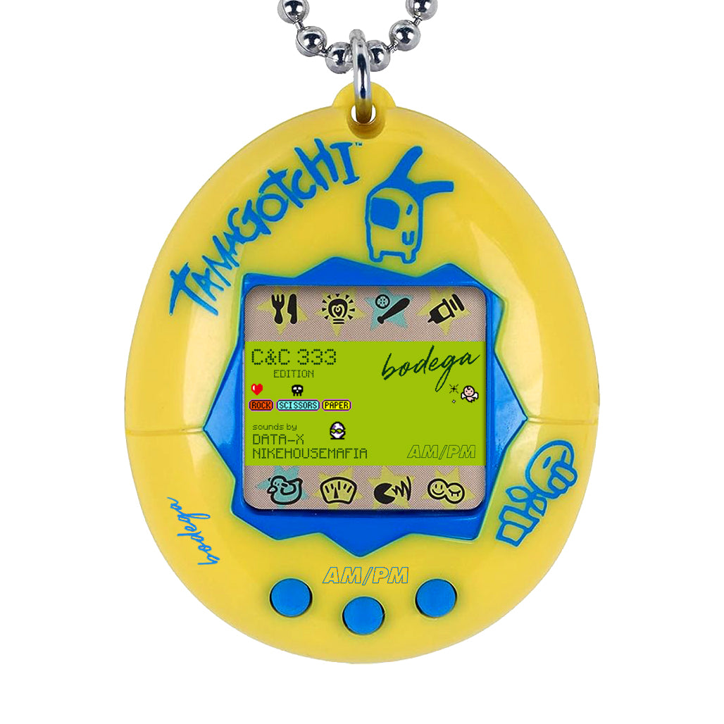 BODEGA's Yellow C&C 333 Tamagotchi series with AM/PM & DATA-X is now Live
