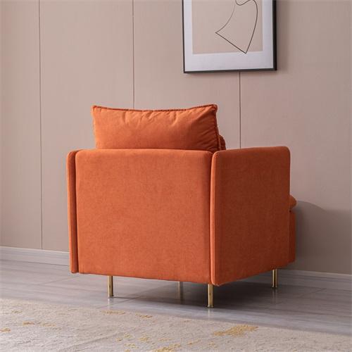 LAST™ Orange Cotton Linen Armchair