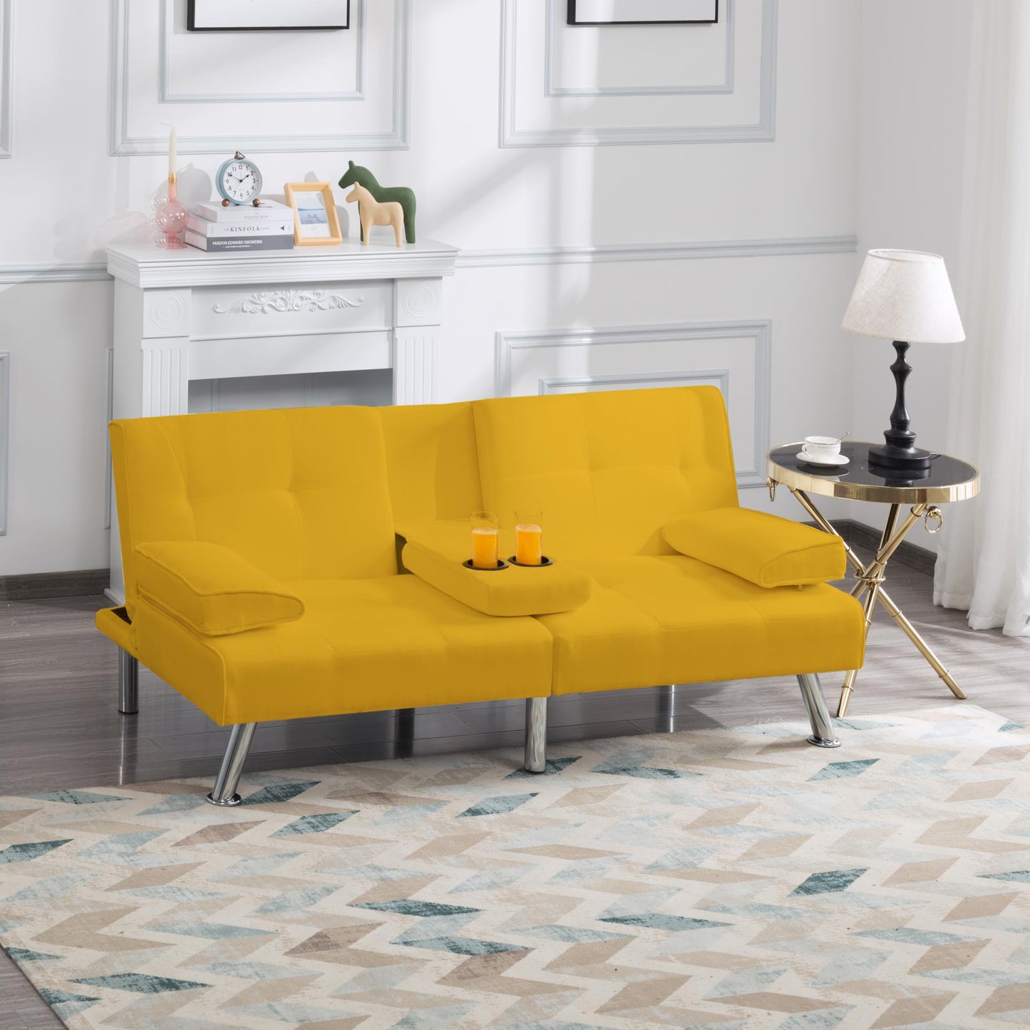 LAST™ Yellow Futon sofa bed